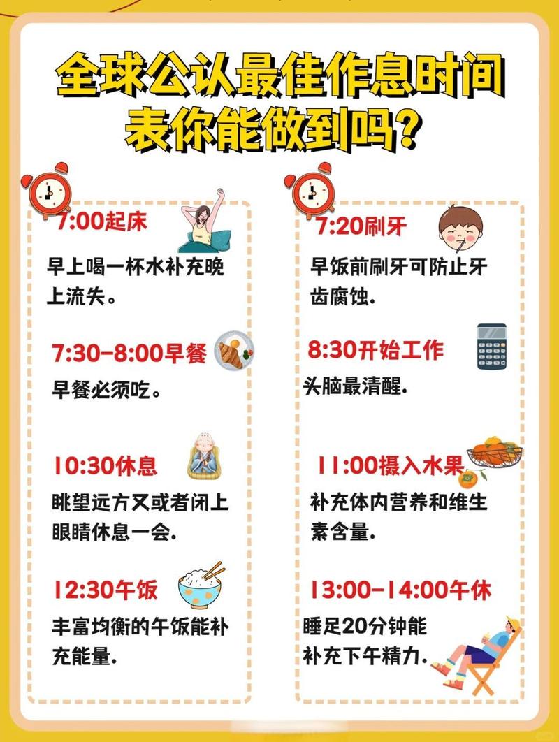 白领日常如何合理安排7个最佳的日常保养时间？