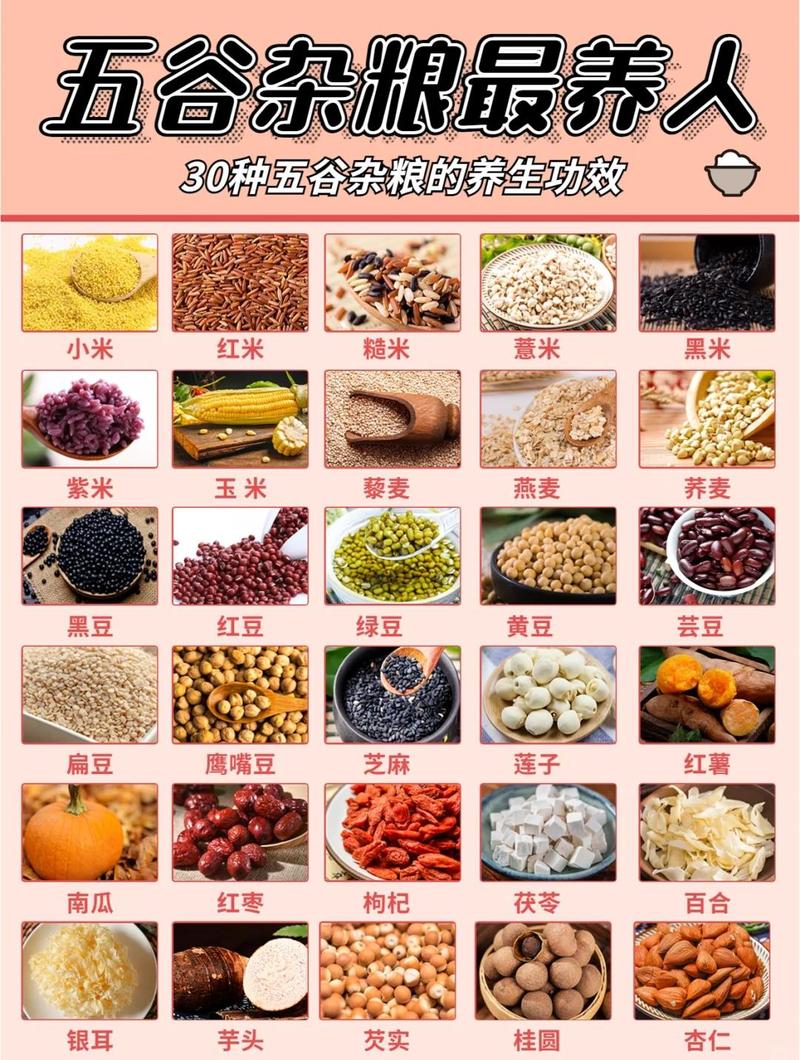 哪些营养食品的粗粮各有特长？