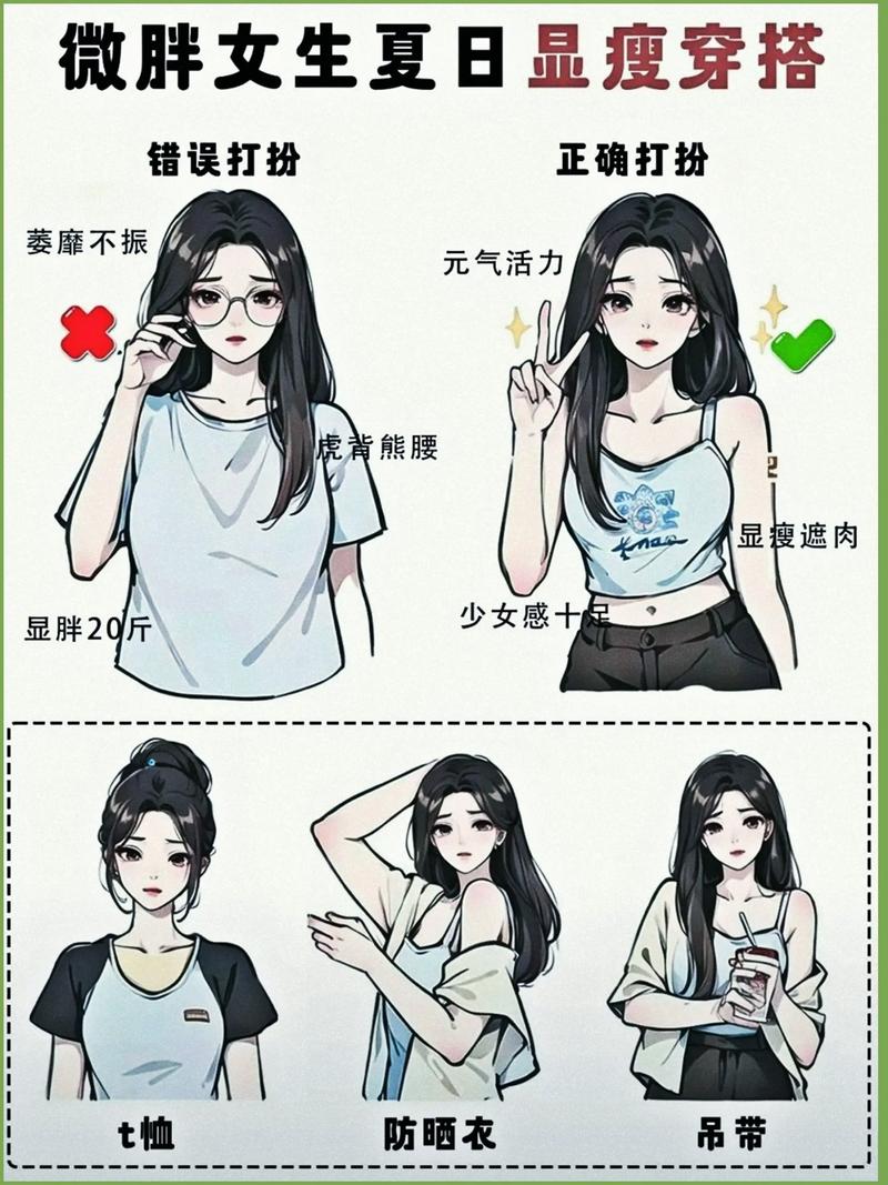如何通过衣装帮助胖女孩安全舒适地度过夏季？