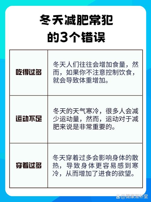 冬季减肥误区有哪些，哪些错误观念会导致越减越肥？