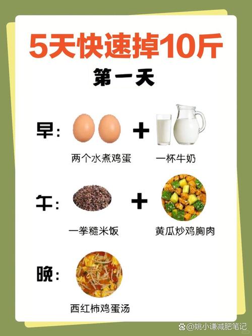 10天内如何同过科学饮食和运动快速减重5斤？