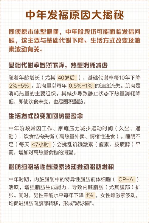 中年发福的原因有哪些？有哪些避免发福的秘诀呢？