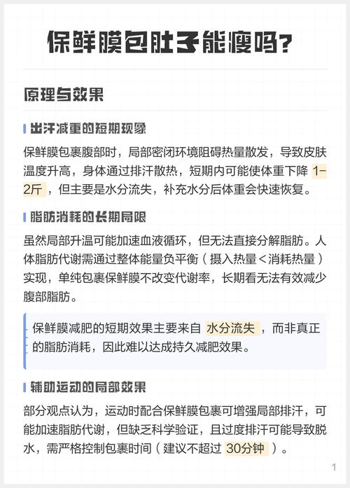 保鲜膜减肥真的能燃烧脂肪吗？