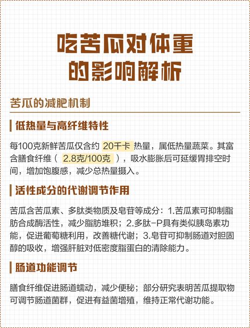 苦瓜真的能减肥吗？长期坚持食用对体重有显著影响吗？