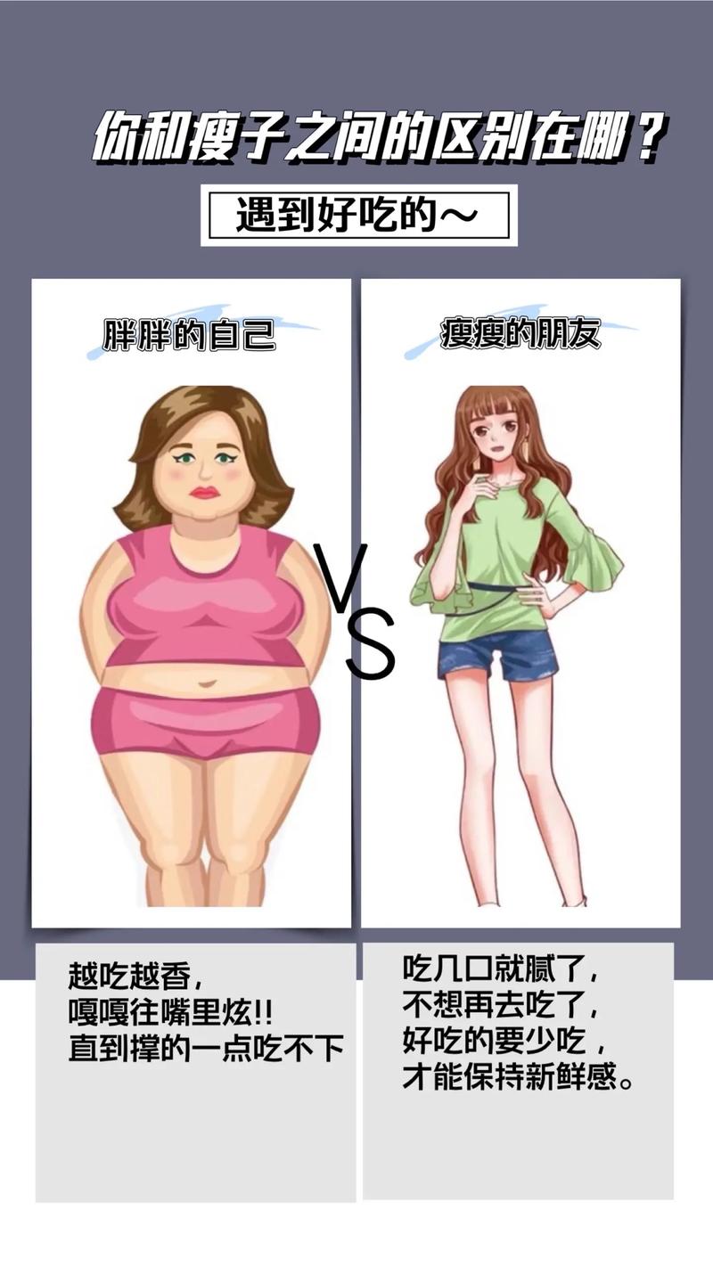 胖子和瘦子之间有哪些显著差异，堪完这些描述，你心里会扎心吗？