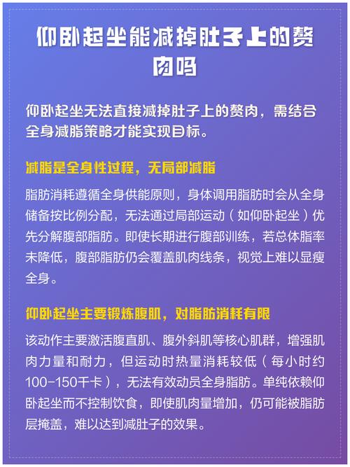 仰卧起坐真的能有效减掉腹部赘肉吗？