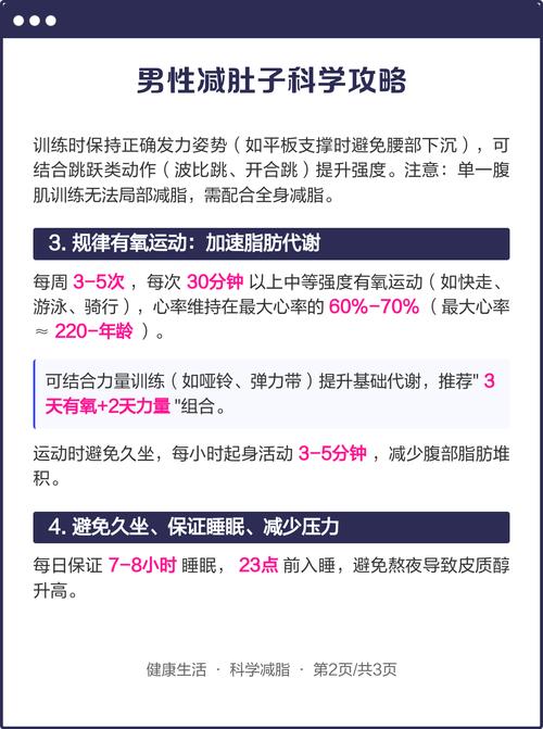 如何通过科学方法有效进行男性腹部脂肪减少训练？